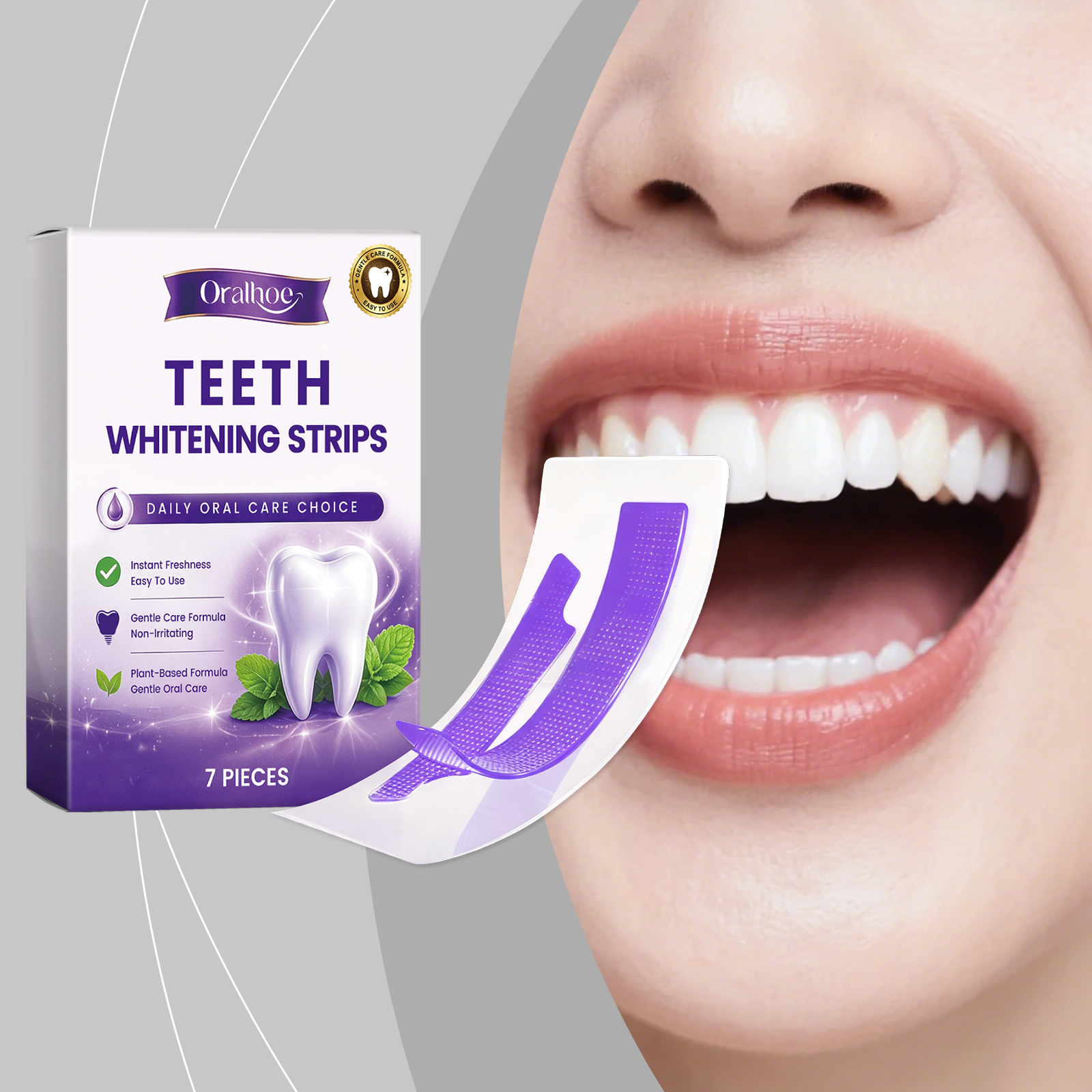 Teeth Whitening Retainer - Purple Teeth Whitening Strips Gently Clean