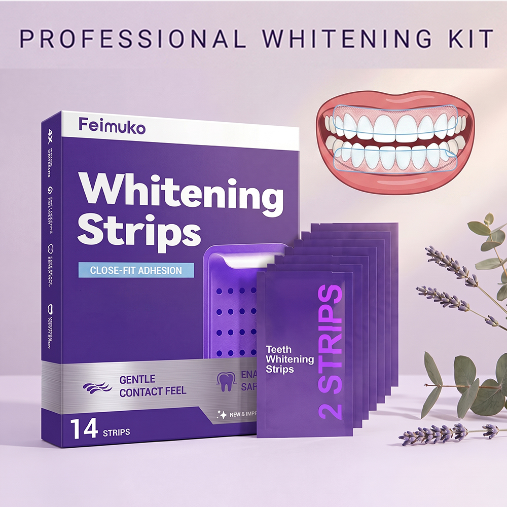 Teeth Whitening Home Kit - Purple Teeth Whitening Strips Brightening Shine