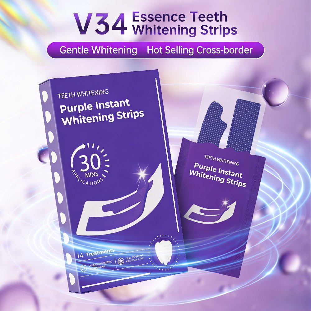Purple Teeth Whitening Strips- - Teeth Whitening Home Kit avaliação e preço