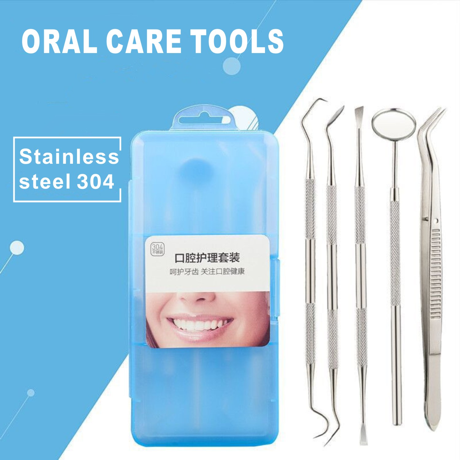 5-in-1 Stainless Steel Oral Ca - Teeth Whitening Home Kit avaliação e preço