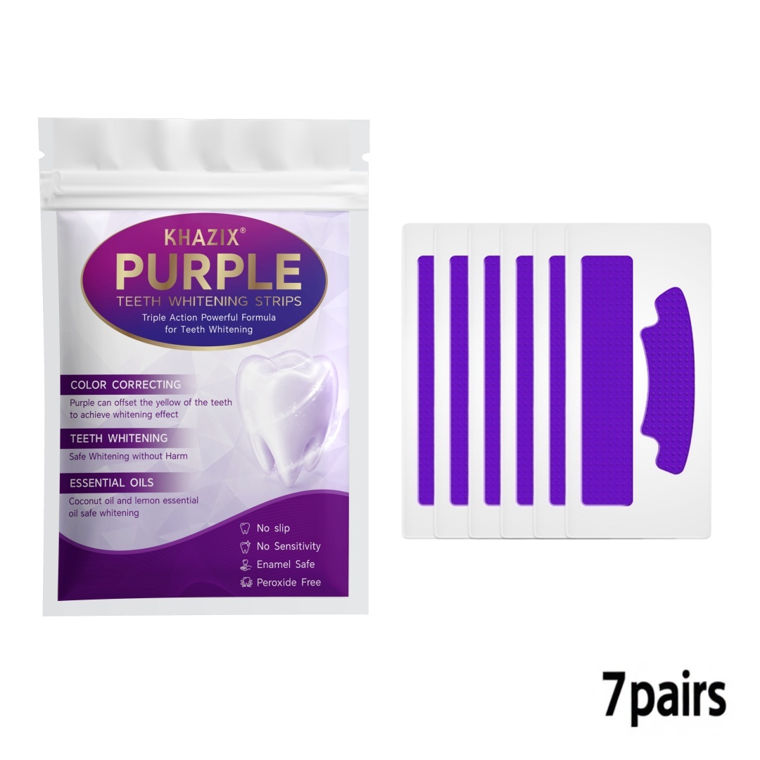 7pairs Purple Teeth Whitening  - Teeth Whitening Home Kit avaliação e preço