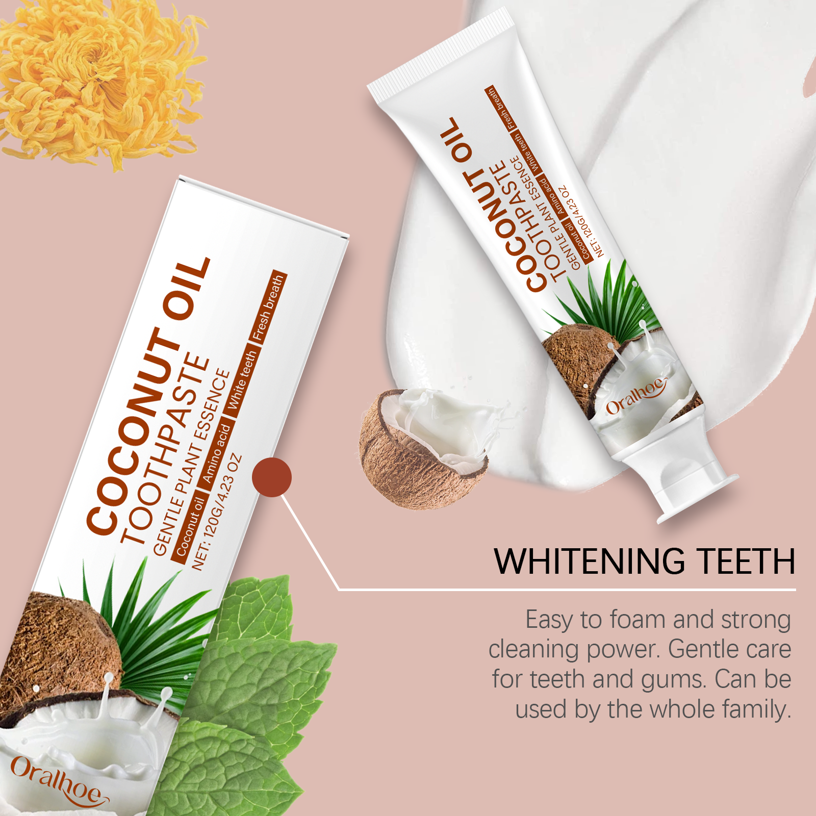 Coconut Oil Toothpaste Teeth W - Teeth Whitening Serum avaliação e preço