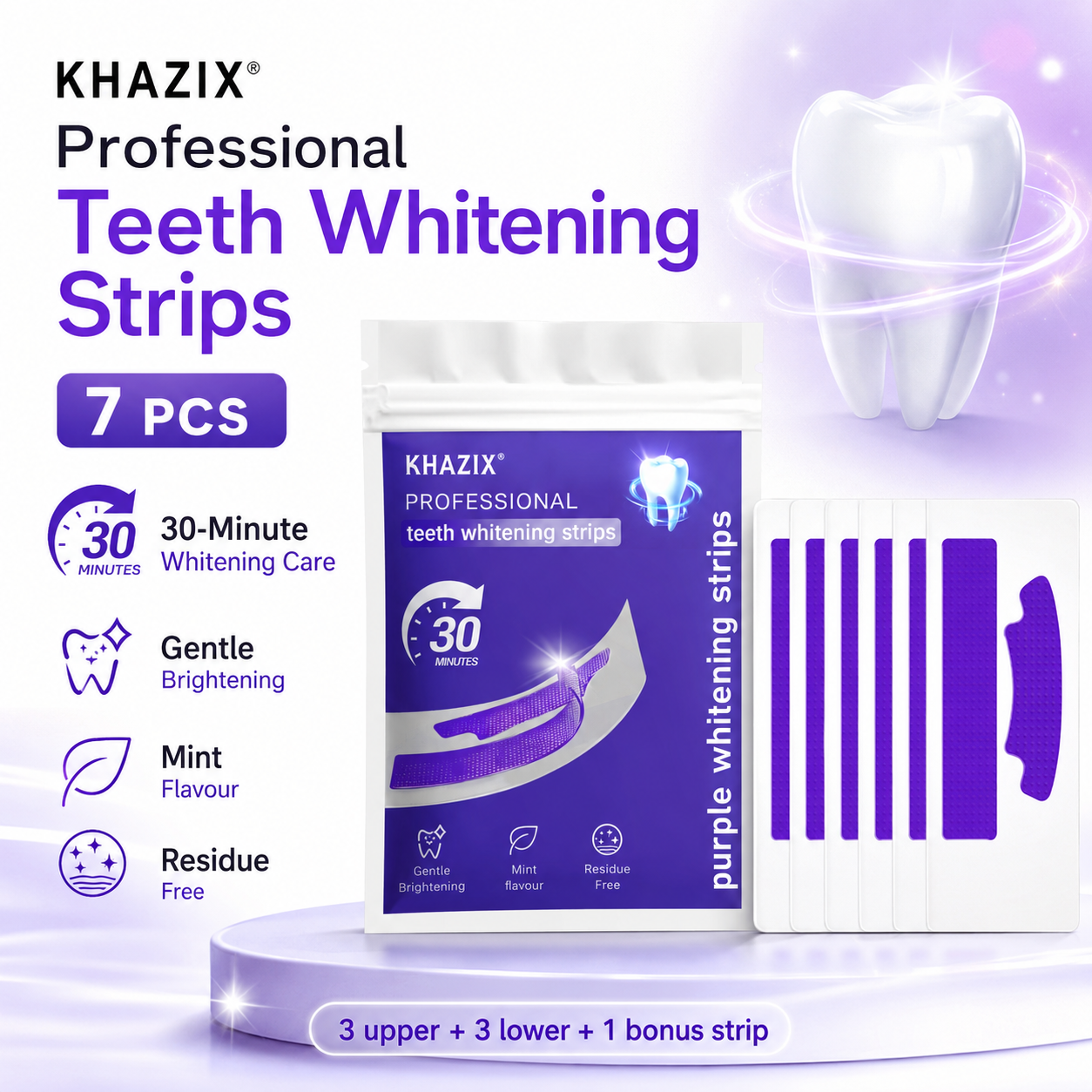 7PCS Teeth Whitening Strips fo - Teeth Whitening Retainer avaliação e preço