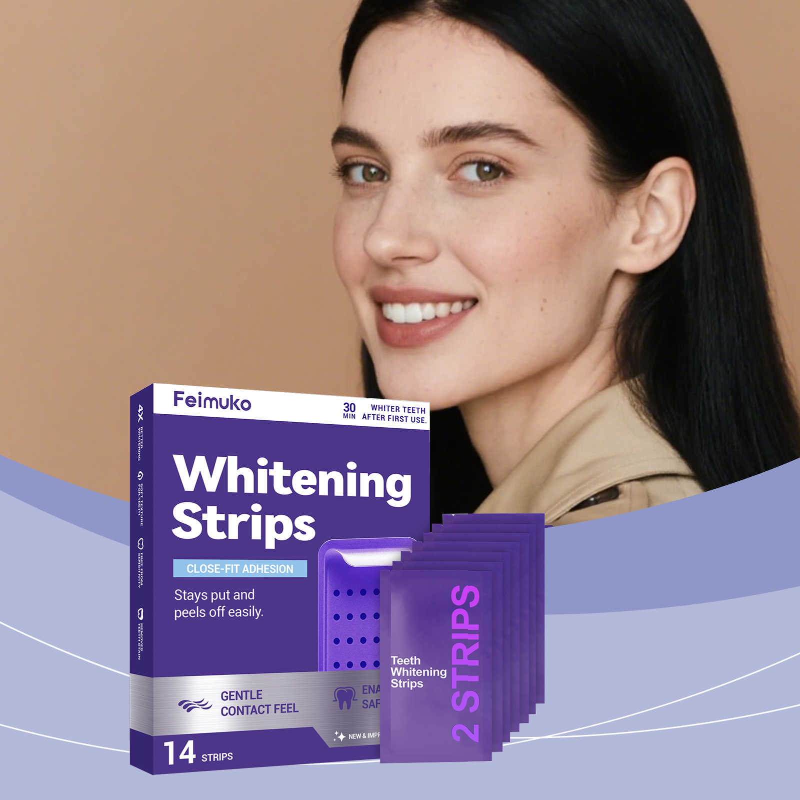 Purple Teeth Whitening Strips  - Teeth Whitening Retainer avaliação e preço