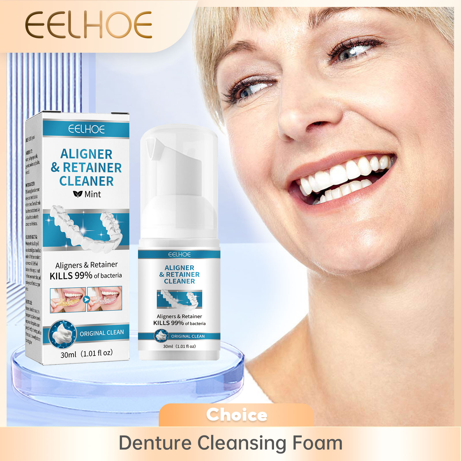 Aligner Denture Cleaner Foam D - Teeth Whitening Retainer avaliação e preço