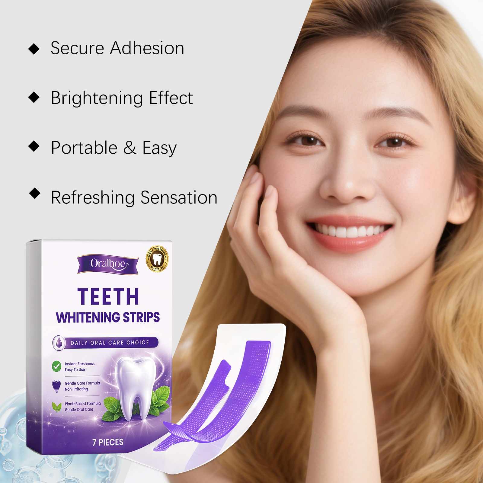 Purple Teeth Whitening Strips  - Teeth Whitening Retainer avaliação e preço