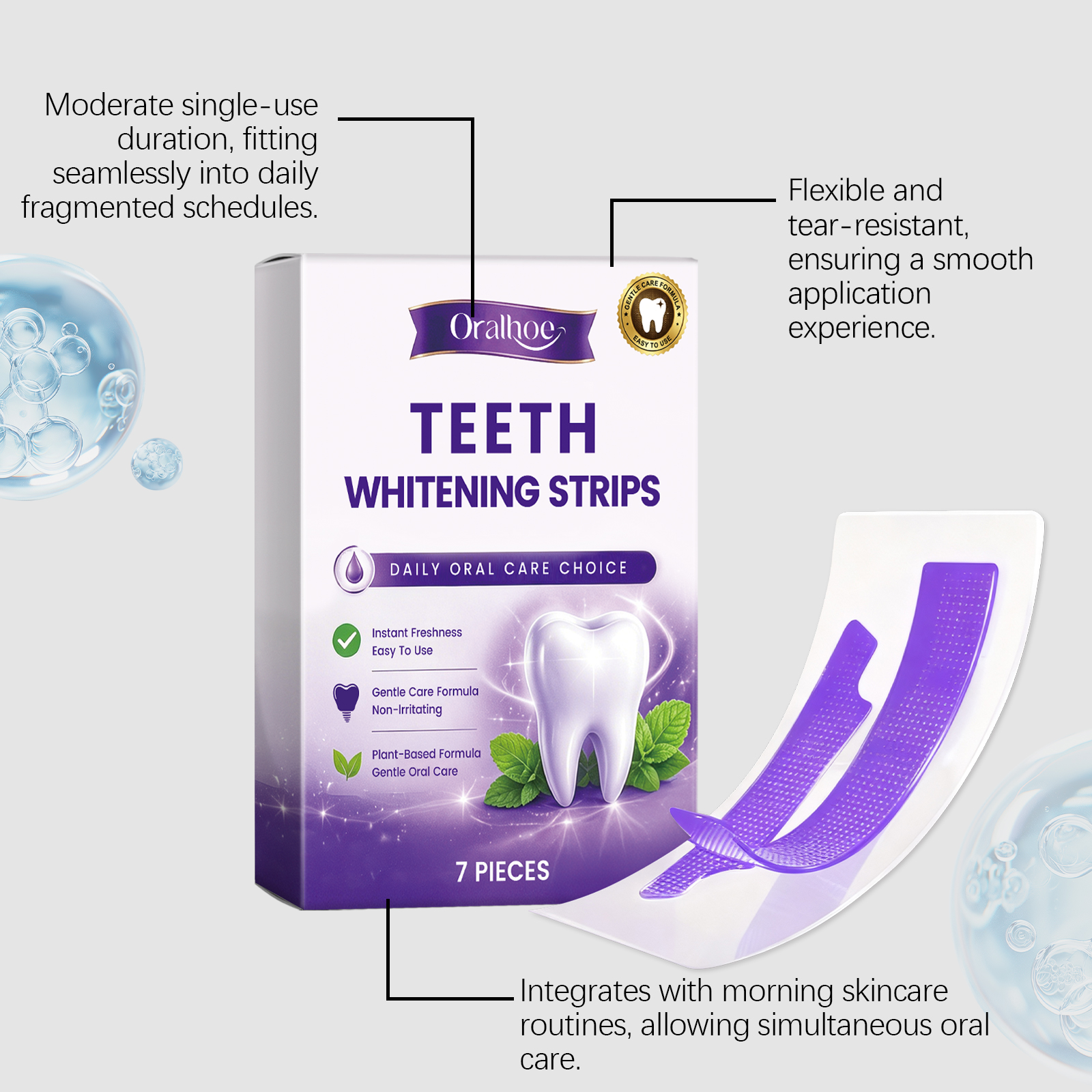 Purple Teeth Whitening Strips  - Teeth Whitening Retainer avaliação e preço