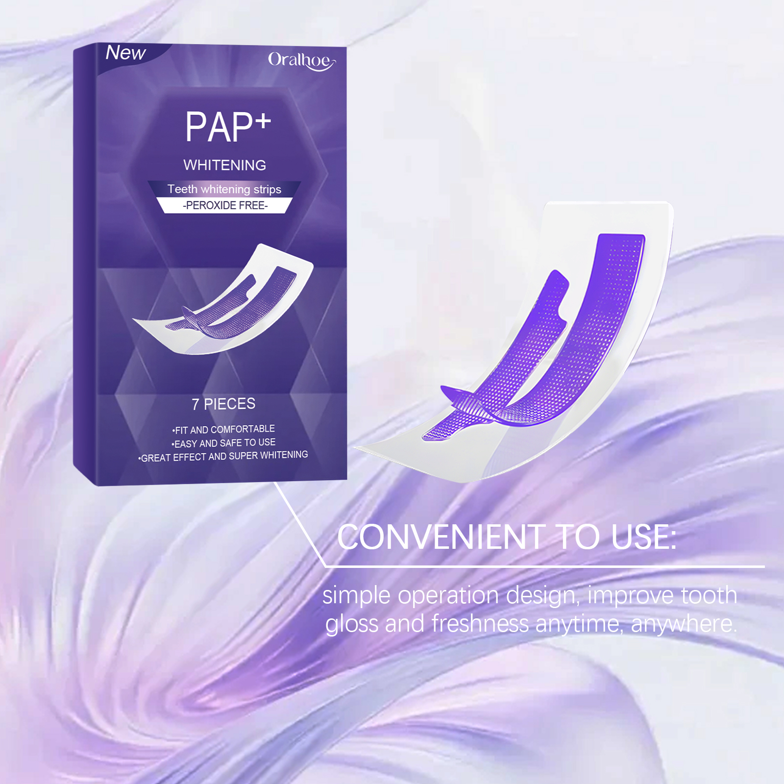 Purple Teeth Whitening Strips  - Teeth Whitening Retainer avaliação e preço