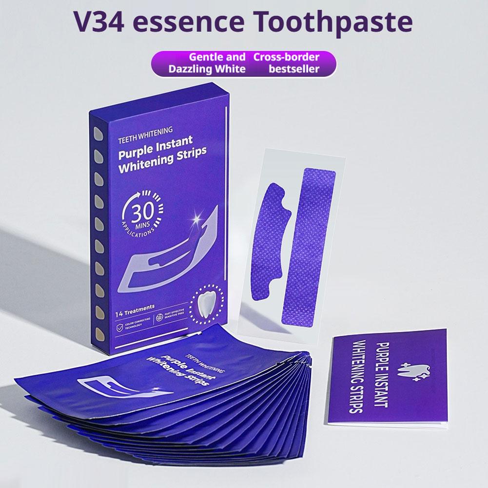 V34 Teeth Whitening Strips - E - Teeth Whitening Home Kit avaliação e preço