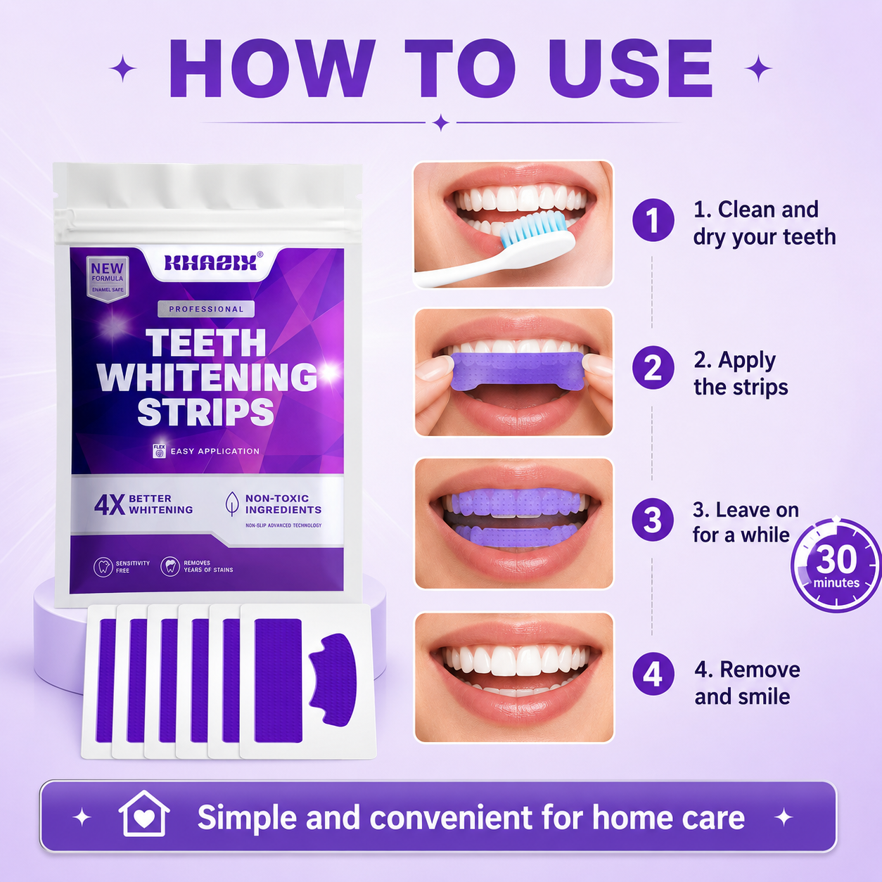 Teeth Whitening Strips 7 Pairs - Teeth Whitening Home Kit avaliação e preço