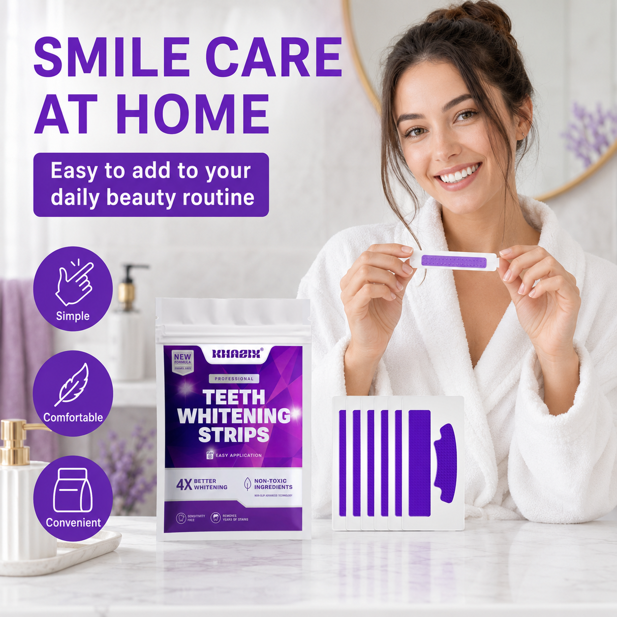 Teeth Whitening Strips 7 Pairs - Teeth Whitening Home Kit avaliação e preço